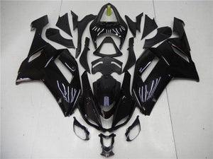 NT Europe Aftermarket Injection ABS Plastic Fairing Fit for Kawasaki ZX6R 636 2007-2008 Glossy Black N014
