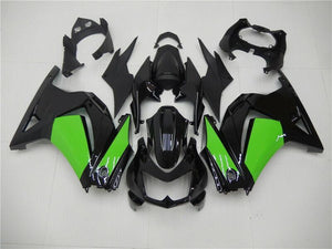 NT Europe Aftermarket Injection ABS Plastic Fairing Fit for Kawasaki EX250 2008-2012 Black Green N006