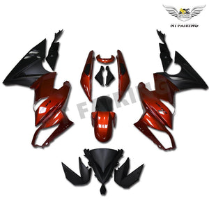 NT Europe Aftermarket ABS Plastic Fairing Fit for Kawasaki EX650R 2009-2011 Red Black