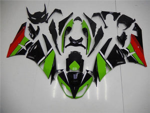 NT Europe Aftermarket Injection ABS Plastic Fairing Fit for Kawasaki ZX6R 636 2009-2012 Black Green Red N007