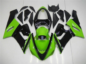 NT Europe Green Black Injection Molded Fairing Fit for Kawasaki 2005 2006 636 ZX6R ABS Set e04A