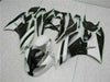 NT Europe Fit for Kawasaki 2009-2012 ZX6R Plastic White Black Injection Fairing t002