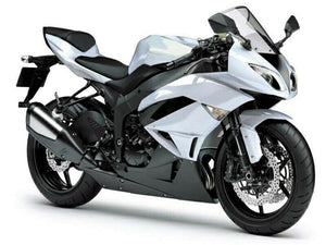 NT Europe New Fit for Kawasaki 2009-2012 ZX6R Plastic White Injection Fairing k011
