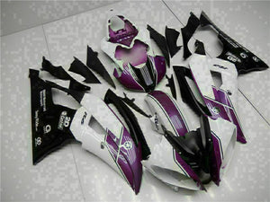 NT Europe Injection White Purple Plastic Fairing Fit for Yamaha 2008-2015 YZF R6 g028