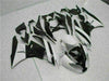 NT Europe Fit for Kawasaki 2009-2012 ZX6R Plastic White Black Injection Fairing t002