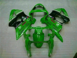 NT Europe Fit for Kawasaki 2000-2002 ZX6R Plastic Green Black Injection Fairing ABS t022