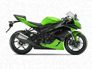 NT Europe Fit for Kawasaki 2009-2012 ZX6R ABS Plastic Green Injection Fairing Kit t009