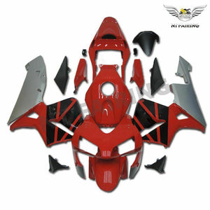 NT Europe Injection Mold Red Silver Fairing Fit for Honda CBR600RR CBR 600 RR 2003 2004 u081