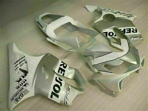 NT Europe Injection White Silver Fairing Kit Fit for Honda 2001-2003 CBR600 F4I TH u014