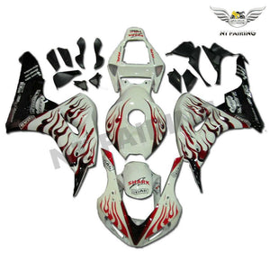 NT Europe Injection Red Flame White Fairing Fit for Honda Fireblade 2006 2007 CBR1000RR CBR 1000 RR l021