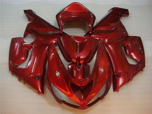 NT Europe Red Cowl Set Fairing Fit for Kawasaki 2005 2006 ZX6R 636 Injection Molded NEW e028A