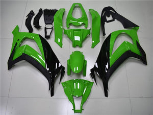 NT Europe Aftermarket Injection ABS Plastic Fairing Fit for Kawasaki ZX10R 2011-2015 Black Green N003