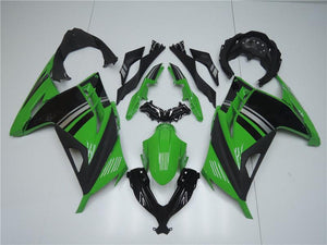 NT Europe Aftermarket Injection ABS Plastic Fairing Fit for Kawasaki EX300 2013-2016 Black Green N004