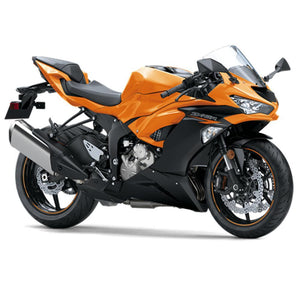 NT Europe Aftermarket Injection ABS Plastic Fairing Fit for Kawasaki ZX6R 636 2019-2020 Orange Black N001