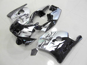NT Europe ABS Plastics Silver Black Fairing Fit for Honda CBR250RR 1990-1994 u005