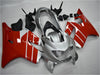 NT Europe Aftermarket Injection ABS Plastic Fairing Fit for Honda CBR600 F4 1999-2000 Silver Red N035