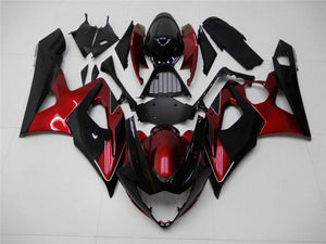 NT Europe Aftermarket Injection ABS Plastic Fairing Fit for Suzuki GSXR 1000 2005-2006 Black Red N005