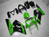 NT Europe Aftermarket Injection ABS Plastic Fairing Fit for Kawasaki ZX6R 636 2003-2004 Black Green N007