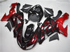 NT Europe Aftermarket Injection ABS Plastic Fairing Fit for Kawasaki ZX10R 2006-2007 Black Red Flame