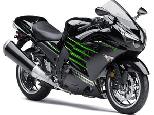NT Europe Aftermarket Injection ABS Plastic Fairing Fit for Kawasaki ZX14R 2012-2017 Black Green