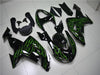 NT Europe Aftermarket Injection ABS Plastic Fairing Fit for Kawasaki ZX10R 2006-2007 Black Green Flame N009