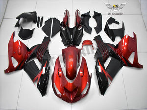 NT Europe Aftermarket Injection ABS Plastic Fairing Fit for Kawasaki ZX14R 2006-2011 Red Black