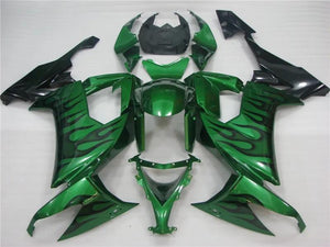 NT Europe Aftermarket Injection ABS Plastic Fairing Fit for Kawasaki ZX10R 2008-2010 Green Black N001