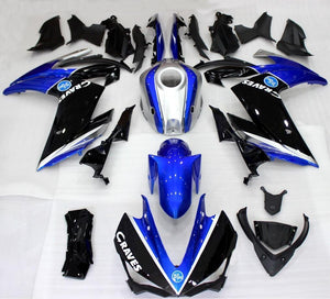NT Europe Aftermarket Injection ABS Plastic Fairing Fit for Yamaha YZF R3 2014-2018 R25 2015-2017 Blue Black Silver N0001