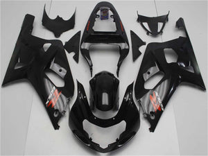 NT Europe Aftermarket Injection ABS Plastic Fairing Fit for Suzuki GSXR 600/750 2001-2003 Glossy Black N001