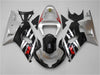 NT Europe Aftermarket Injection ABS Plastic Fairing Fit for Suzuki GSXR 600/750 2001-2003 Black Silver