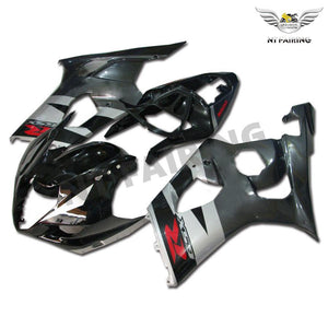 NT Europe Aftermarket Injection ABS Plastic Fairing Fit for Suzuki GSXR 1000 2003-2004 Black Gray N004