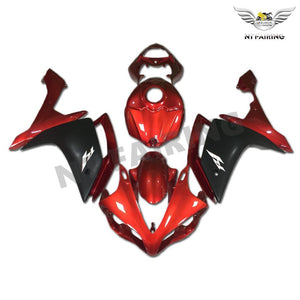 NT Europe Aftermarket Injection ABS Plastic Fairing Fit for Yamaha YZF R1 2007-2008 Matte Black Red