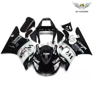 NT Europe Aftermarket Injection ABS Plastic Fairing Fit for Yamaha YZF R1 1998-1999 Black White N025