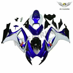 NT Europe Aftermarket Injection ABS Plastic Fairing Fit for Suzuki GSXR 600/750 2006-2007 Blue White