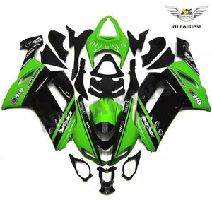 NT Europe Fit for Kawasaki 2007 2008 ZX6R ABS Injection Green Black Fairing